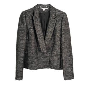 Diane Von Furstenberg Notched Lapel Snap Front Soft Blazer Size 8